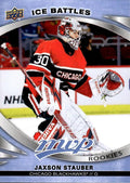 Jaxson Stauber Rookie #227 Chicago Blackhawks | 2023-24 Upper Deck MVP Ice Battles