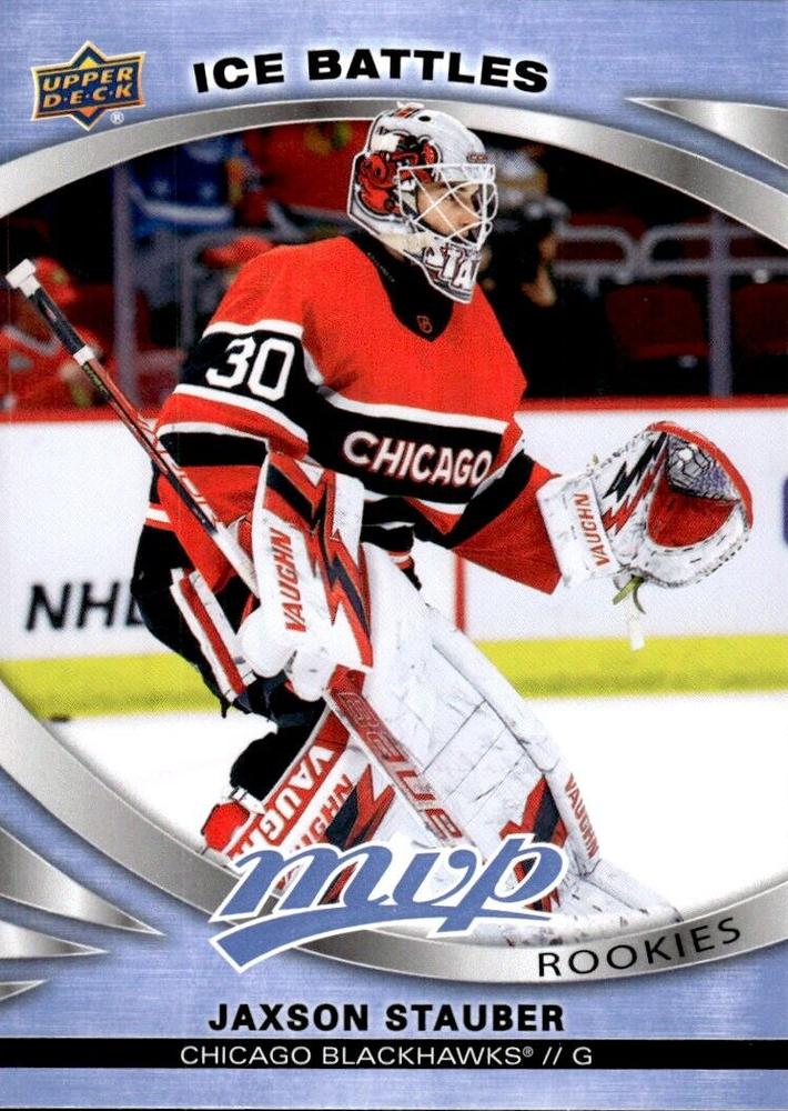 Jaxson Stauber Rookie #227 Chicago Blackhawks | 2023-24 Upper Deck MVP Ice Battles