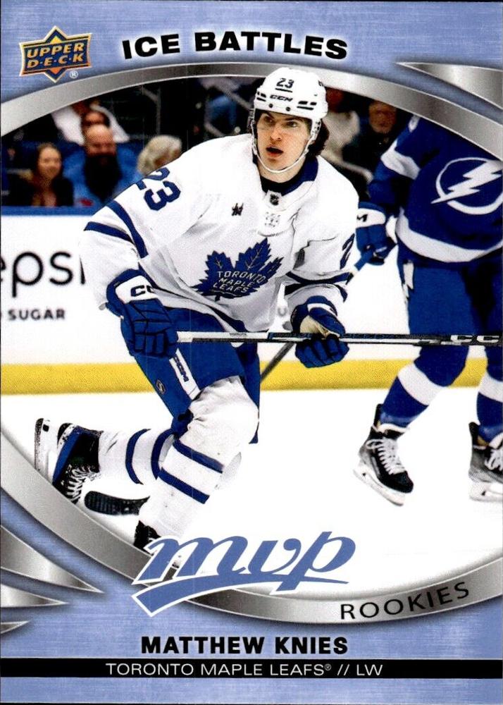 Matthew Knies Rookie #244 Toronto Maple Leafs | 2023-24 Upper Deck MVP Ice Battles