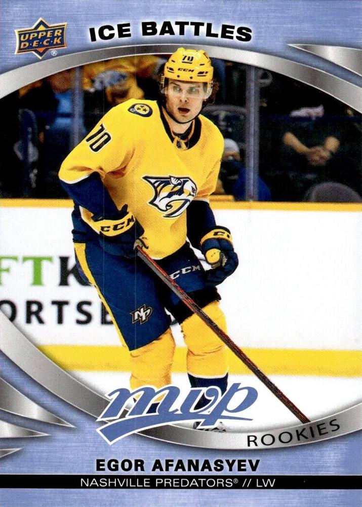 Egor Afanasyev Rookie #245 Nashville Predators | 2023-24 Upper Deck MVP Ice Battles
