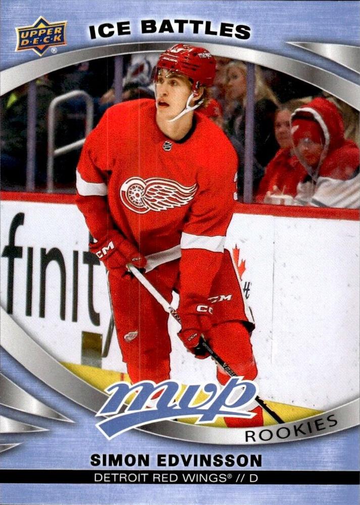 Simon Edvinsson Rookie #247 Detroit Red Wings | 2023-24 Upper Deck MVP Ice Battles