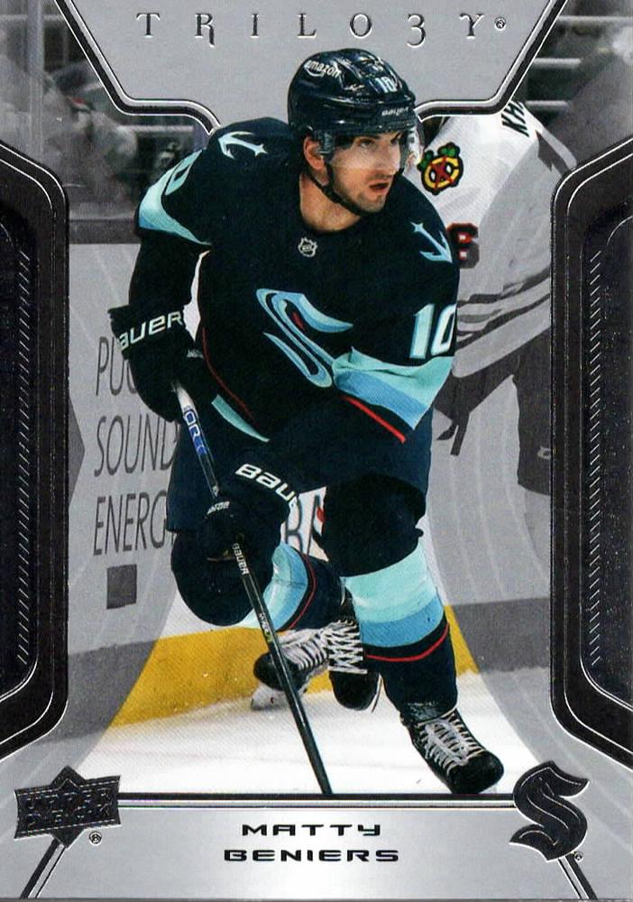 Matty Beniers #100 Seattle Kraken | 2023-24 Upper Deck Trilogy