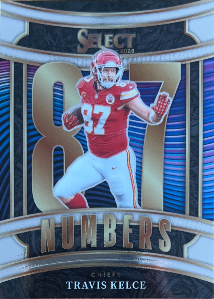 Travis Kelce #10 Kansas City Chiefs | 2025 Panini Select Numbers (front)