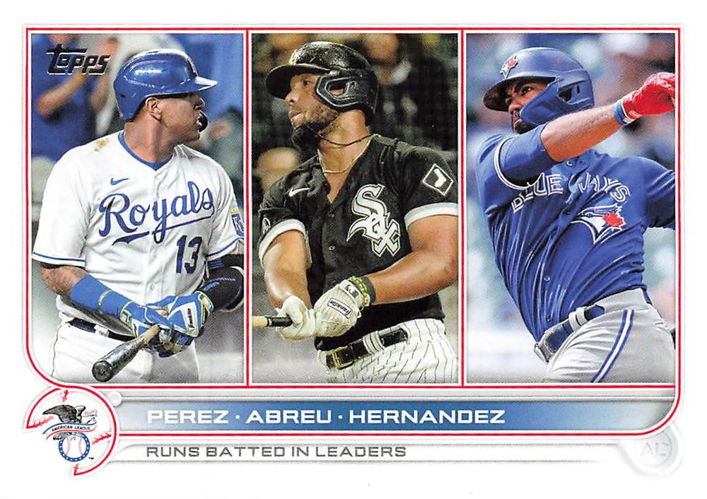 AL RBI Leaders (Salvador Perez / Jose Abreu / Teoscar Hernandez) #202 Multi-Team | 2022 Topps
