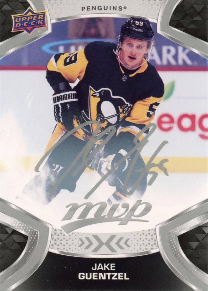 Jake Guentzel #203 Pittsburgh Penguins | 2021-22 Upper Deck MVP Silver Script