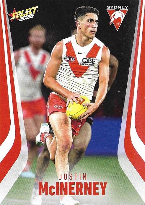 Justin McInerney #203 Sydney Swans | 2026 Select AFL Footy Stars