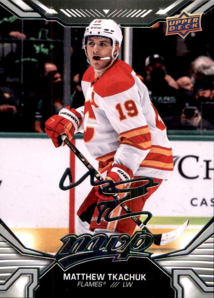 Matthew Tkachuk #206 Calgary Flames | 2022-23 Upper Deck MVP Silver Script