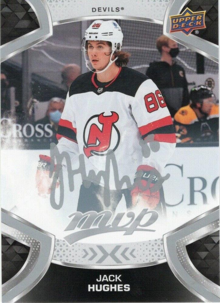 Jack Hughes #207 New Jersey Devils | 2021-22 Upper Deck MVP Silver Script