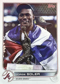 Jorge Soler #208 Atlanta Braves (Wrapped in flag, holding trophy) | 2022 Topps