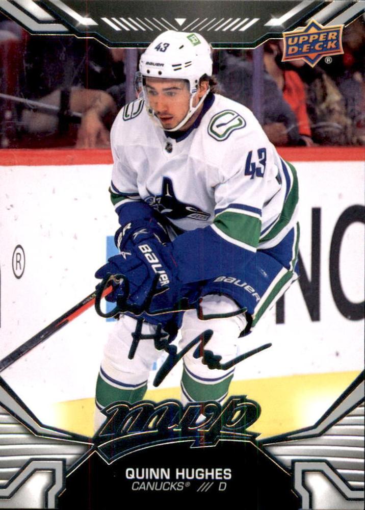 Quinn Hughes #208 Vancouver Canucks | 2022-23 Upper Deck MVP Silver Script