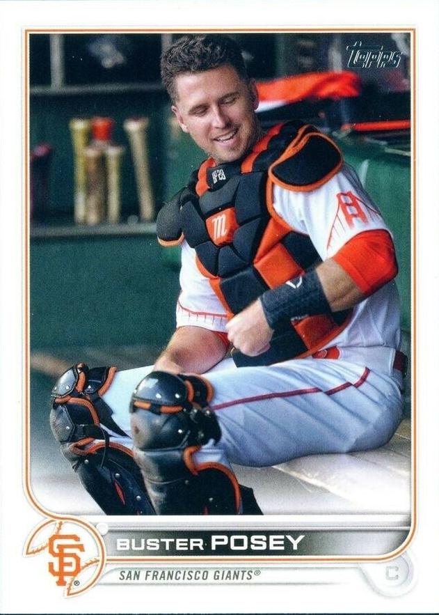 Buster Posey #209 San Francisco Giants (Sitting in dugout) | 2022 Topps