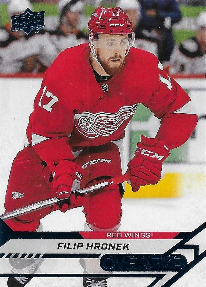 Filip Hronek #20 Detroit Red Wings | 2020-21 Upper Deck Overtime Blue Foil