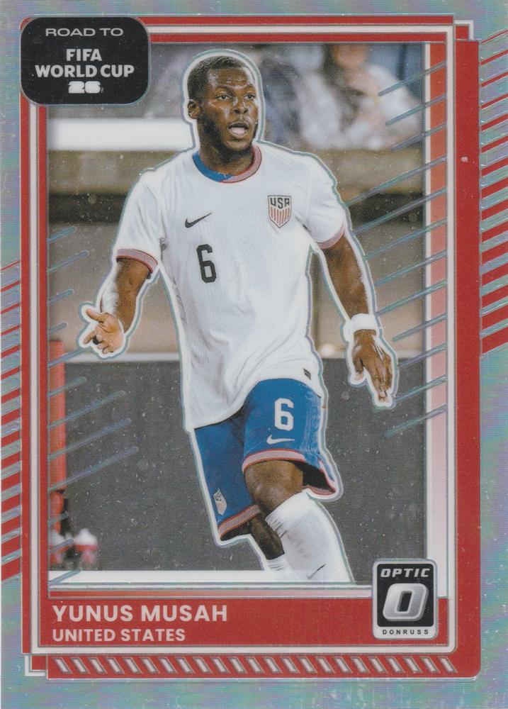 Yunus Musah #20 USA | 2025-26 Donruss Road to FIFA World Cup Optic Parallel