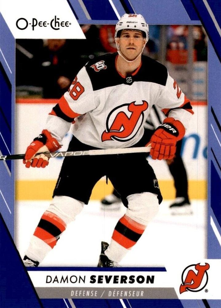 Damon Severson #211 New Jersey Devils | 2023-24 O-Pee-Chee Blue Border