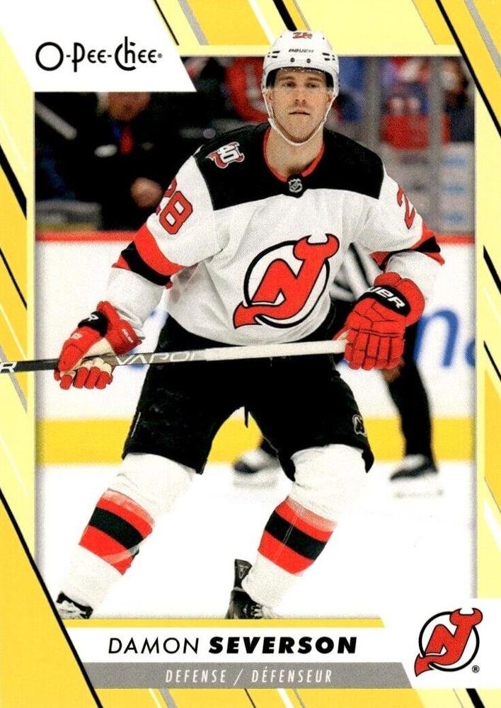 Damon Severson #211 New Jersey Devils | 2023-24 O-Pee-Chee Yellow Border