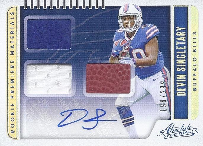 Devin Singletary #212 Buffalo Bills | 2019 Panini Absolute |  | NFL Football