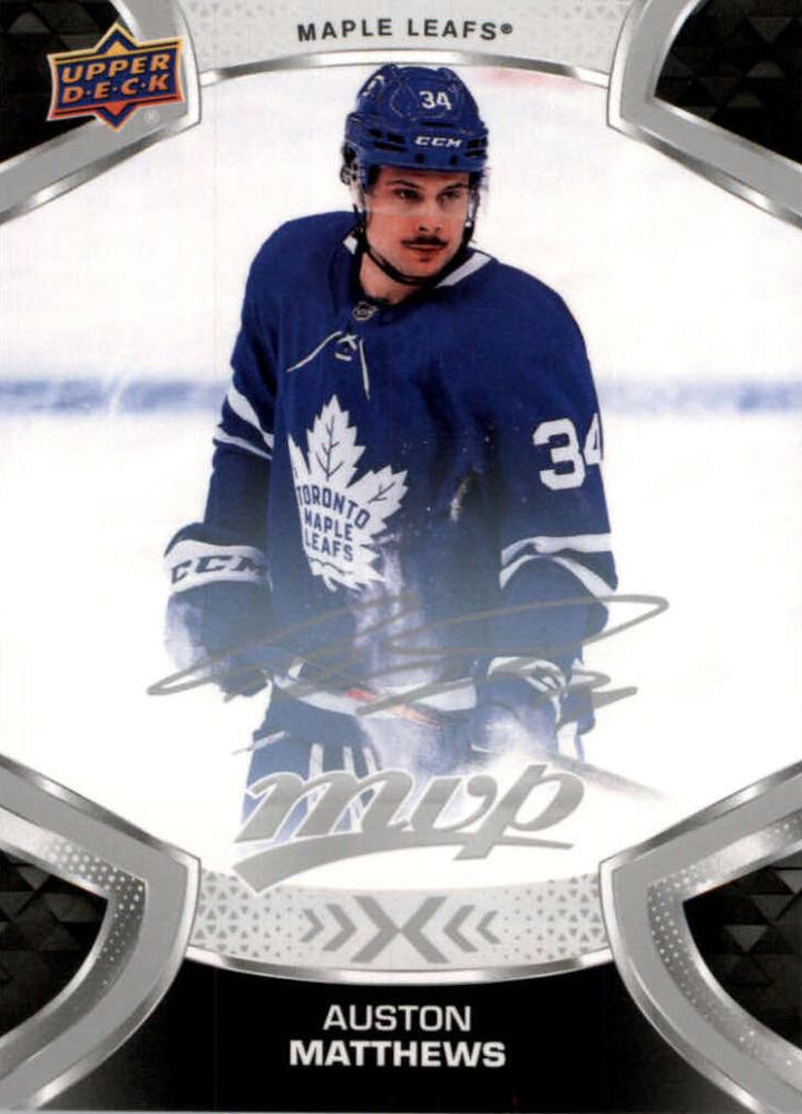 Auston Matthews #215 Toronto Maple Leafs | 2021-22 Upper Deck MVP Silver Script