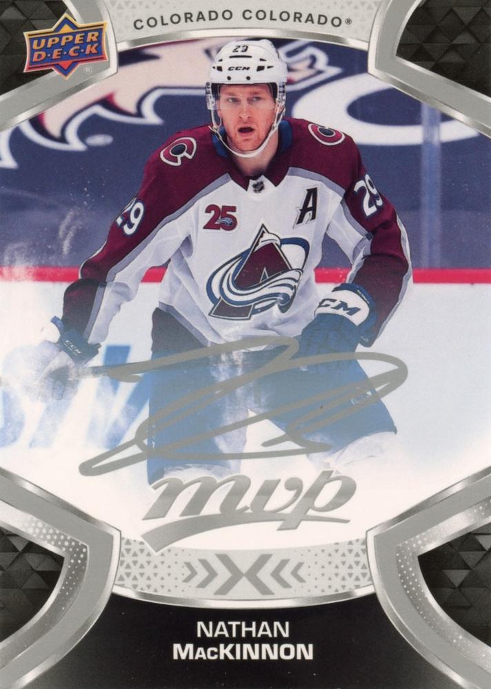 Nathan MacKinnon #216 Colorado Avalanche | 2021-22 Upper Deck MVP Silver Script