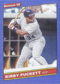 Kirby Puckett #217 Minnesota Twins ("HOF" on front, black card number circle on back) | 2020 Donruss