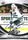 Oskar Lindblom #217 San Jose Sharks | 2023-24 Upper Deck MVP Silver Script