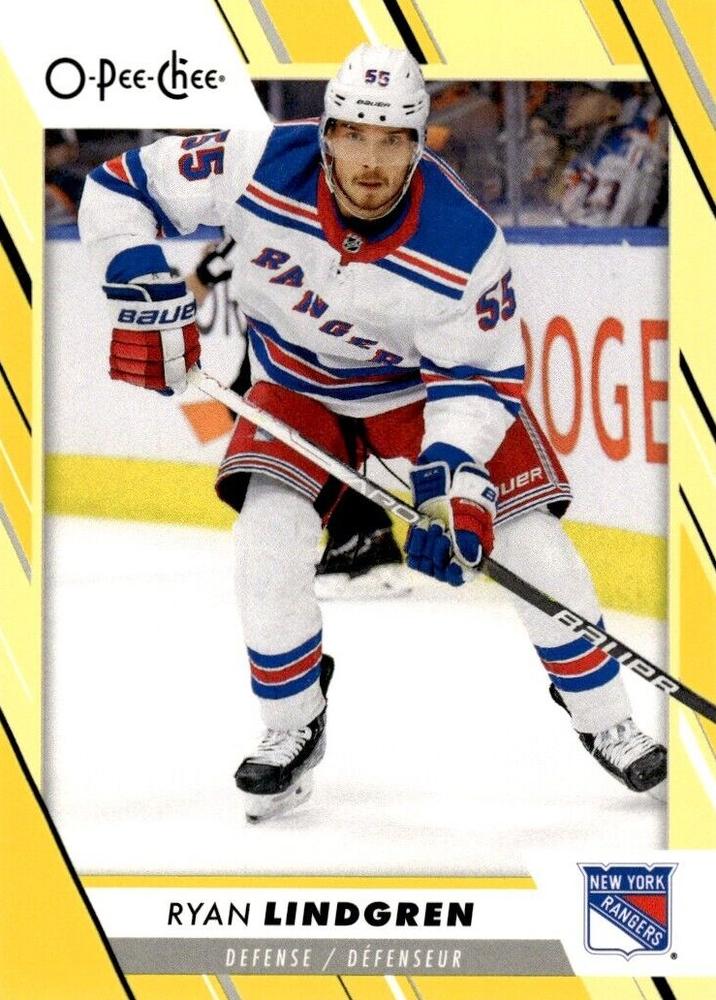 Ryan Lindgren #217 New York Rangers | 2023-24 O-Pee-Chee Yellow Border