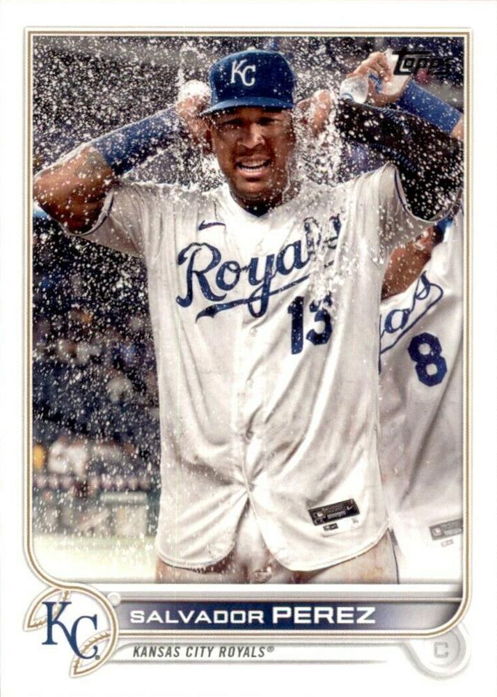 Salvador Perez #219 Kansas City Royals (Water bottle shower) | 2022 Topps