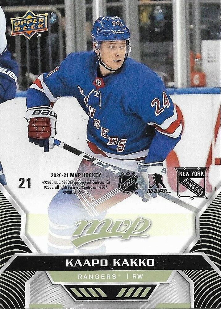 Kaapo Kakko #21 New York Rangers | 2020-21 Upper Deck MVP Puzzle Backs
