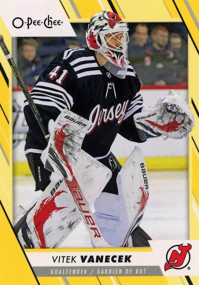 Vitek Vanecek #21 New Jersey Devils | 2023-24 O-Pee-Chee Yellow Border