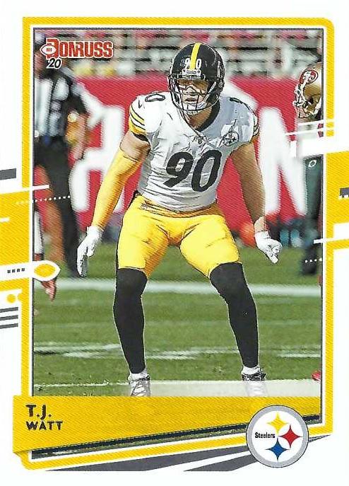 T.J. Watt #220 Pittsburgh Steelers (White jersey) | 2020 Panini Donruss | NFL Football