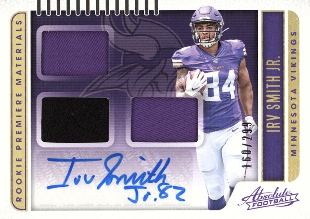 Irv Smith Jr. #221 Minnesota Vikings | 2019 Panini Absolute |  | NFL Football