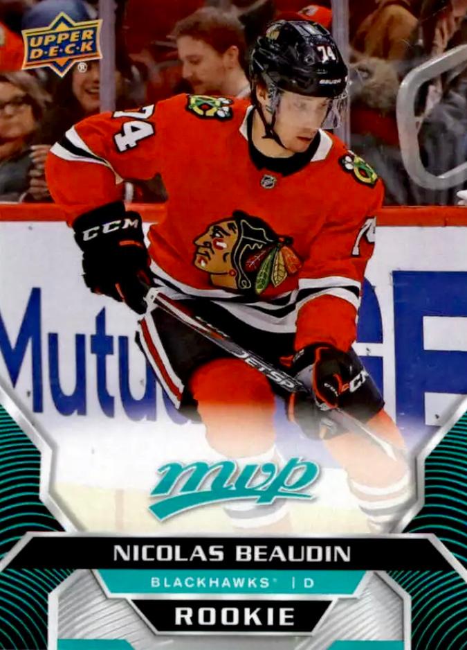 Nicolas Beaudin Rookie #222 Chicago Blackhawks | 2020-21 Upper Deck MVP