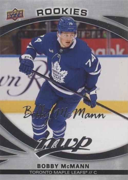 Bobby McMann Rookie #222 Toronto Maple Leafs | 2023-24 Upper Deck MVP Silver Script