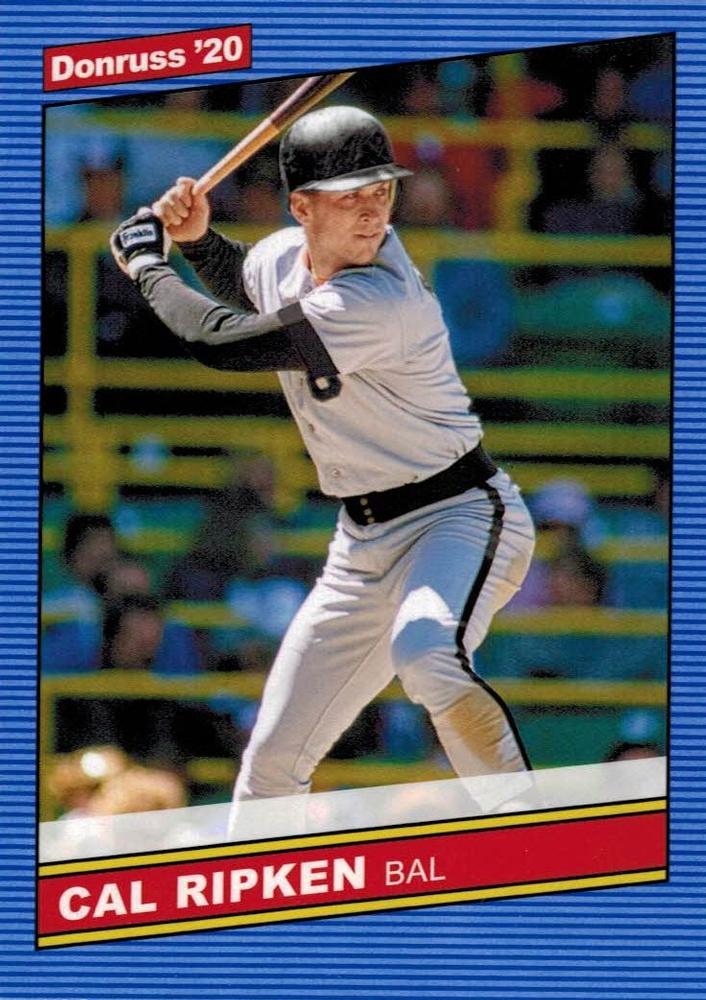 Cal Ripken #224 Baltimore Orioles (Wearing one batting glove, black card number circle on back) | 2020 Donruss
