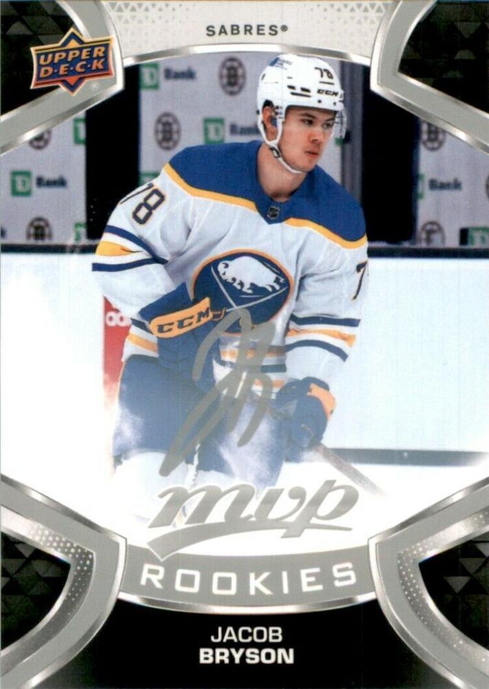 Jacob Bryson Rookie #224 Buffalo Sabres | 2021-22 Upper Deck MVP Silver Script