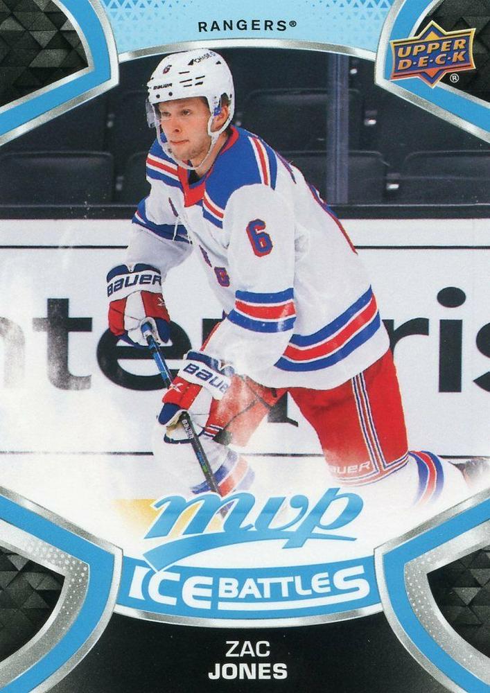 Zac Jones Rookie #225 New York Rangers | 2021-22 Upper Deck MVP Ice Battles