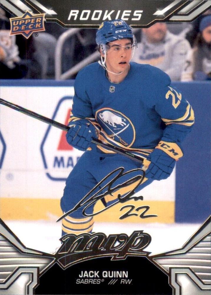 Jack Quinn Rookie #228 Buffalo Sabres | 2022-23 Upper Deck MVP Silver Script