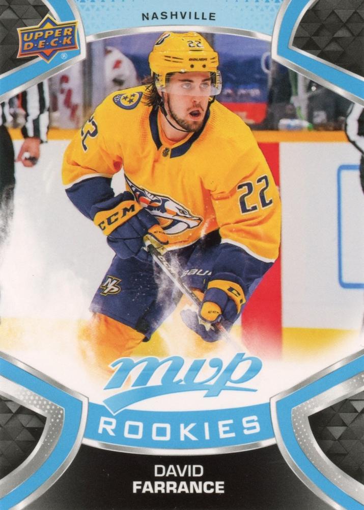 David Farrance Rookie #230 Nashville Predators | 2021-22 Upper Deck MVP