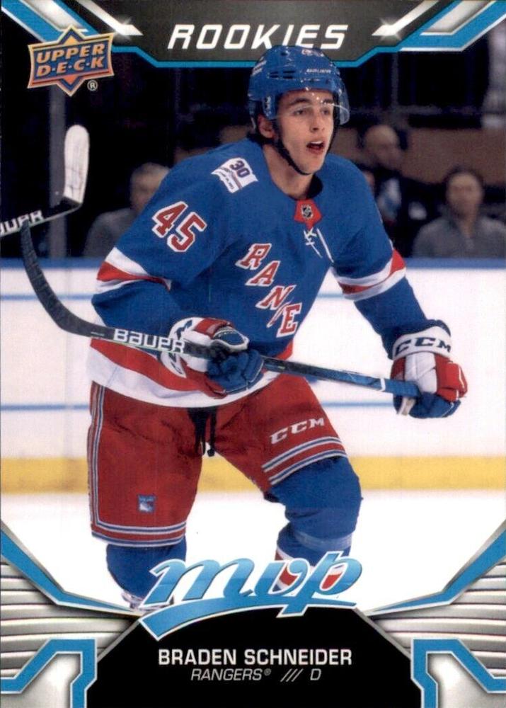 Braden Schneider Rookie #232 New York Rangers | 2022-23 Upper Deck MVP
