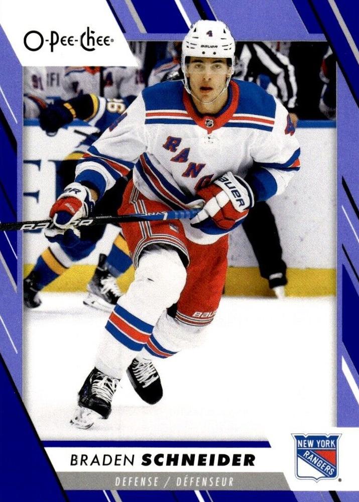 Braden Schneider #233 New York Rangers | 2023-24 O-Pee-Chee Blue Border