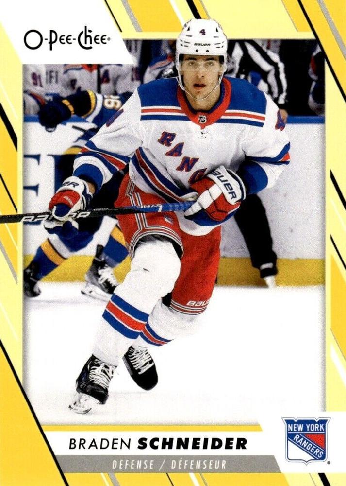 Braden Schneider #233 New York Rangers | 2023-24 O-Pee-Chee Yellow Border