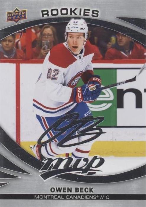 Owen Beck Rookie #234 Montreal Canadiens | 2023-24 Upper Deck MVP Silver Script