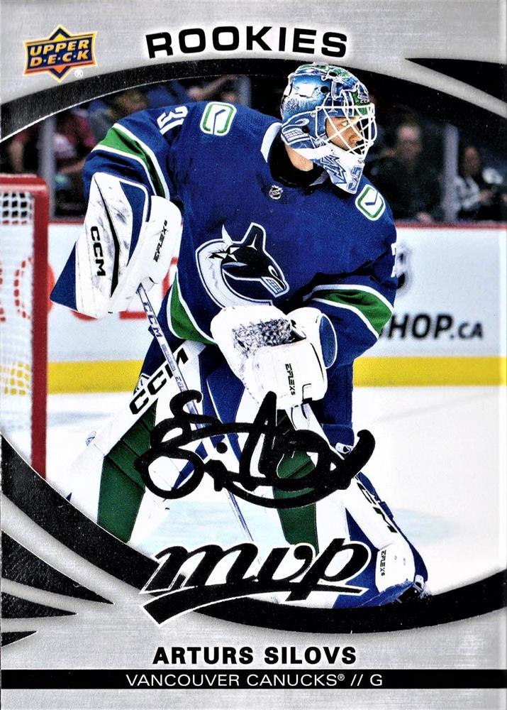 Arturs Silovs Rookie #235 Vancouver Canucks | 2023-24 Upper Deck MVP Silver Script