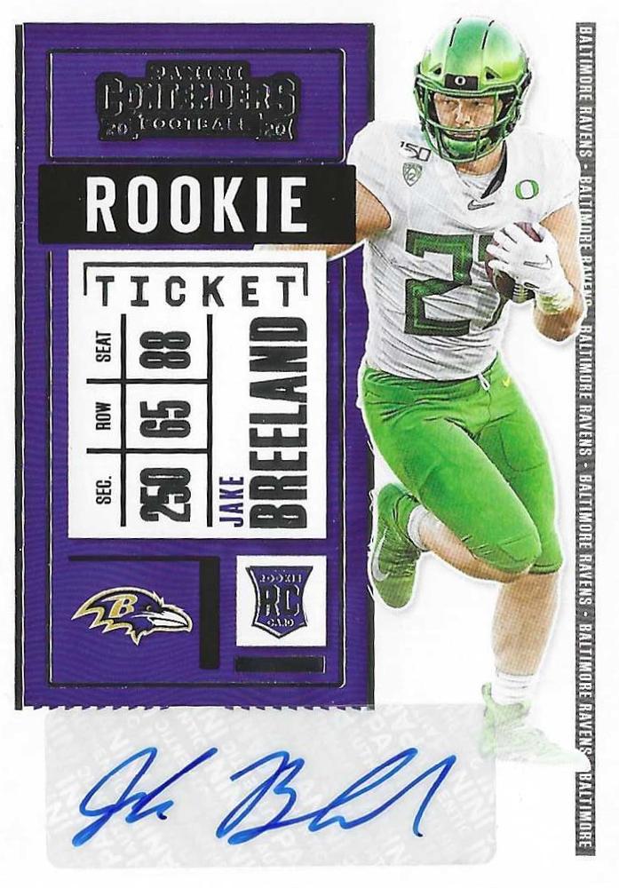 Jake Breeland #236 Baltimore Ravens | 2020 Panini Contenders |  | NFL Football