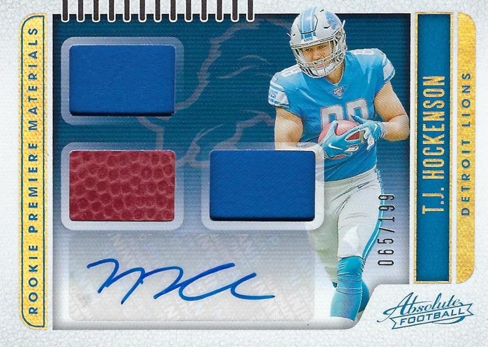 T.J. Hockenson #237 Detroit Lions | 2019 Panini Absolute |  | NFL Football