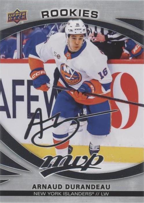 Arnaud Durandeau Rookie #237 New York Islanders | 2023-24 Upper Deck MVP Silver Script