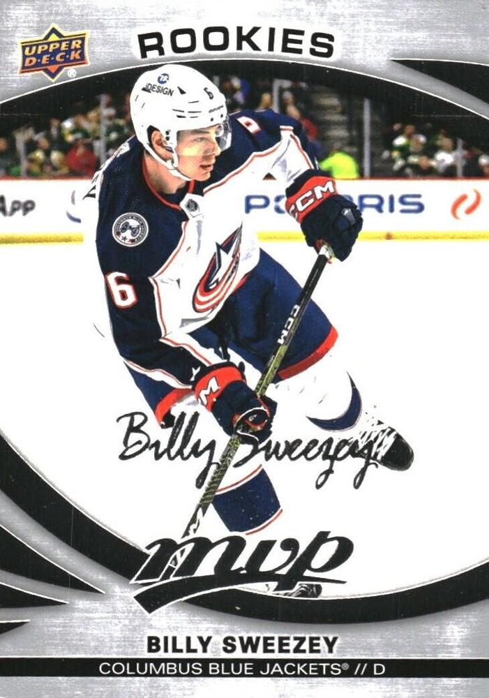 Billy Sweezey Rookie #238 Columbus Blue Jackets | 2023-24 Upper Deck MVP Silver Script