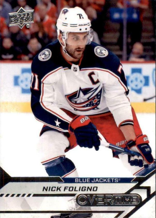Nick Foligno #23 Columbus Blue Jackets | 2020-21 Upper Deck Overtime