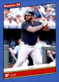 Bobby Bradley #242 Cleveland Indians ("B²" on front, black card number circle on back) | 2020 Donruss