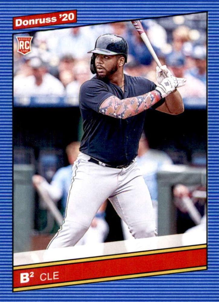Bobby Bradley #242 Cleveland Indians ("B²" on front, black card number circle on back) | 2020 Donruss