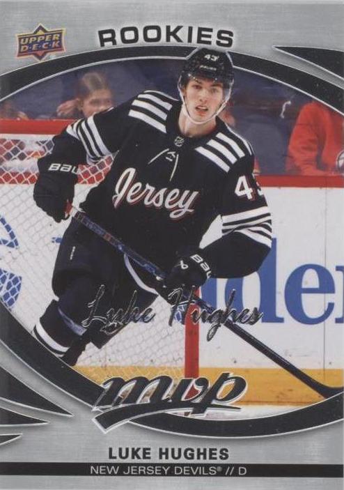 Luke Hughes Rookie #242 New Jersey Devils | 2023-24 Upper Deck MVP Silver Script